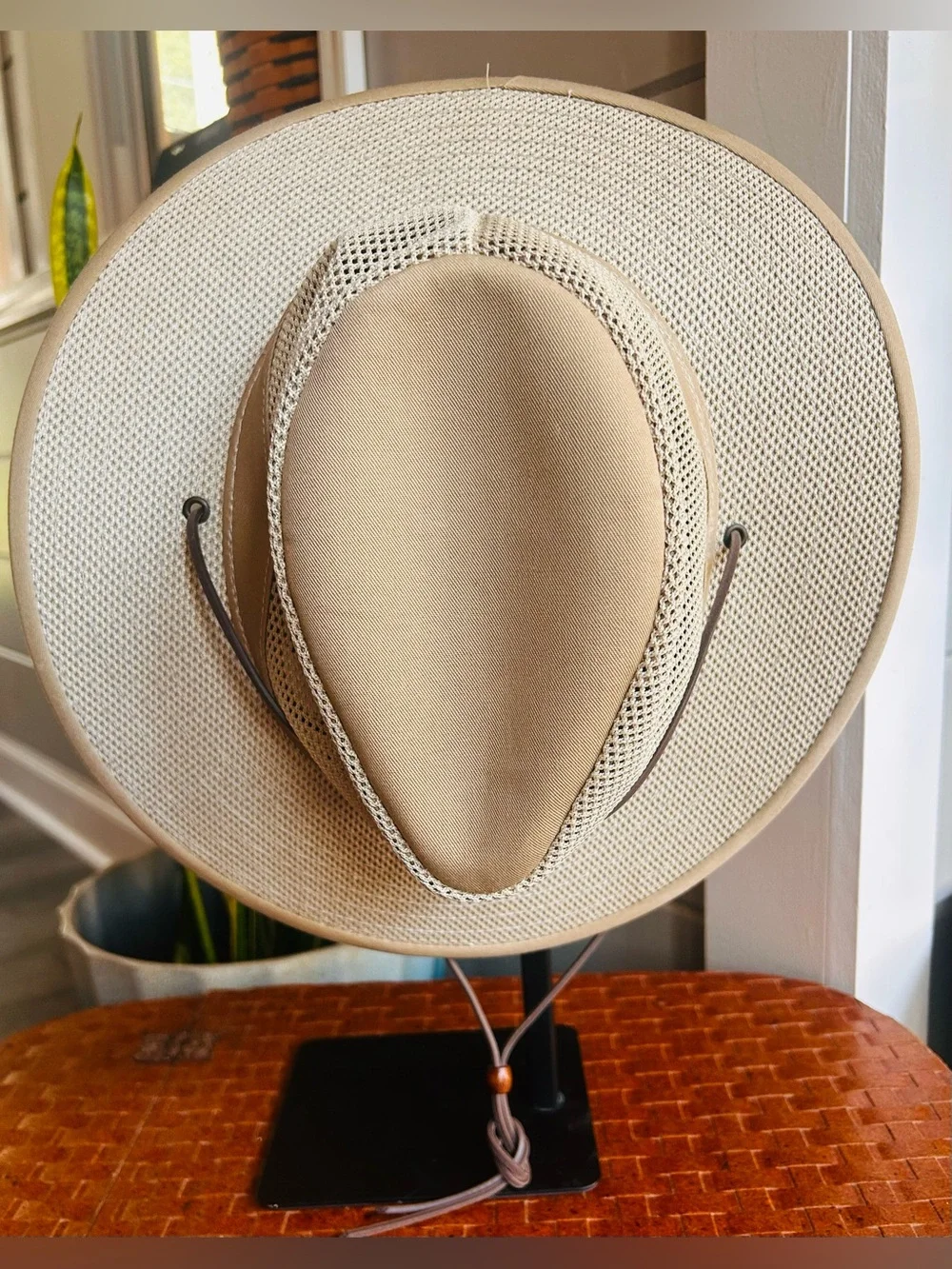 Henschel Hat Co USA Safari Sun Breezer Hat Mesh Crown Wide Brim Khaki Outdoor L